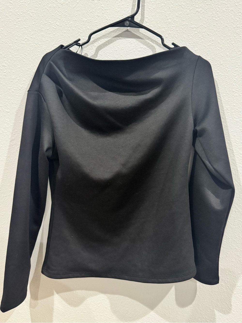 H&M Black Long-Sleeve Cowl Neck Top